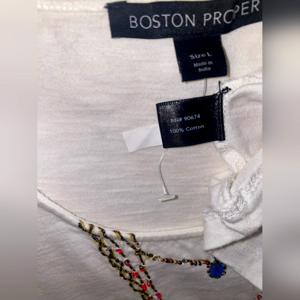 Boston Proper Shell Tee-Shirt - Picture 6 of 7